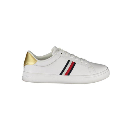 Tommy Hilfiger White Leather Women Sneaker - Hilstor