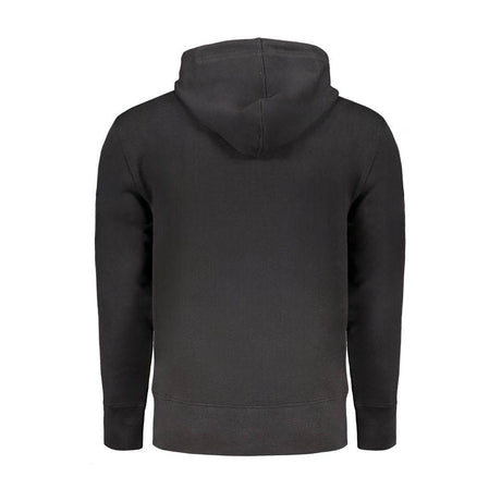 Calvin Klein Black Cotton Men Sweater with Hood and Central Pockets - Hilstor