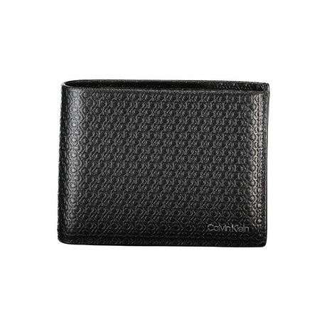 Calvin Klein Sleek Black Leather Bifold Wallet with RFID Block - Hilstor