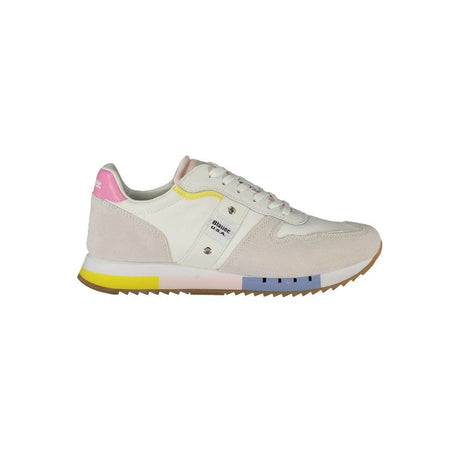 Blauer White Leather Women Sneaker - Hilstor
