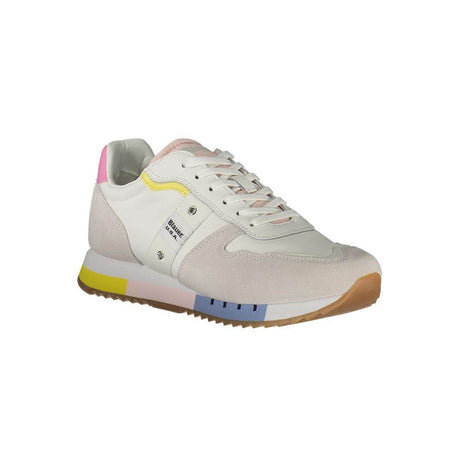 Blauer White Leather Women Sneaker - Hilstor