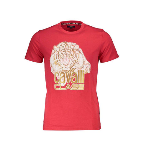 Cavalli Class Red Cotton Men TShirt - Hilstor