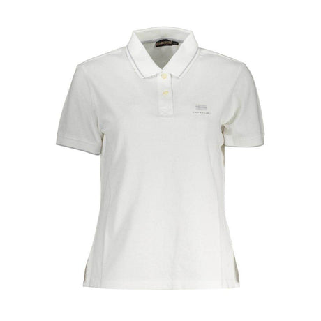 Napapijri White Cotton Women Polo Shirt - Hilstor
