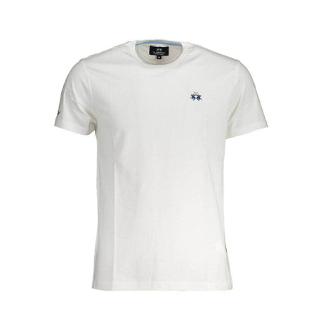 La Martina White Cotton Men T-Shirt - Hilstor