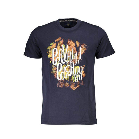 Cavalli Class Blue Cotton Men T-Shirt - Hilstor