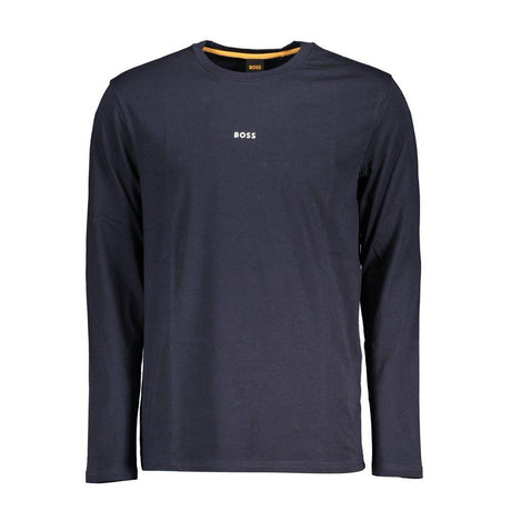 Hugo Boss Blue Cotton Men T-Shirt - Hilstor