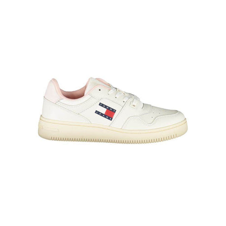 Tommy Hilfiger White Leather Women Sneaker - Hilstor