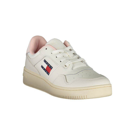 Tommy Hilfiger White Leather Women Sneaker - Hilstor