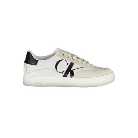 Calvin Klein White Polyester Sneaker - Hilstor