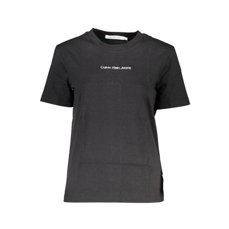Calvin Klein Black Cotton Women T-Shirt - Hilstor