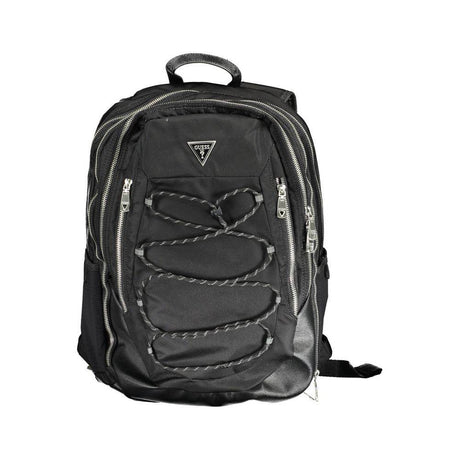 Guess Jeans Black Polyamide Men Backpack - Hilstor