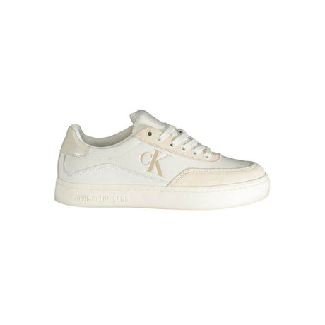 Calvin Klein White Polyester Sneaker - Hilstor