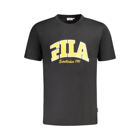 Fila Black Cotton Men T-Shirt - Hilstor