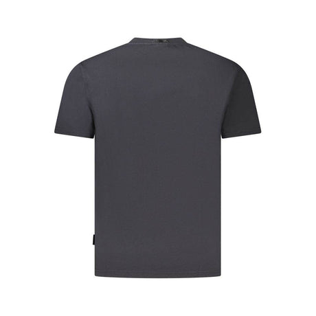 Napapijri Black Cotton Men T-Shirt - Hilstor