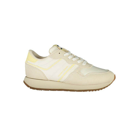Tommy Hilfiger Beige Leather Women Sneaker - Hilstor