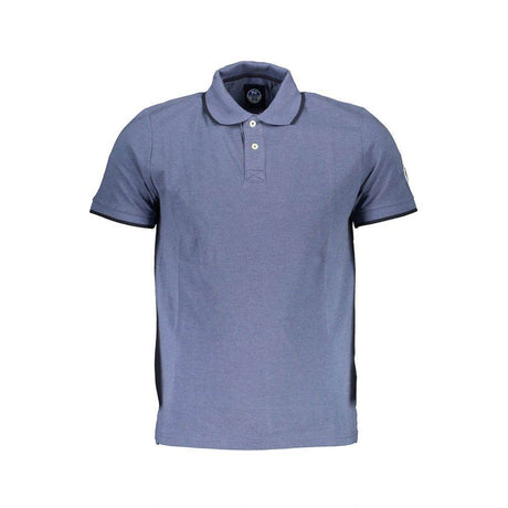 North Sails Blue Cotton Men Polo Shirt - Hilstor