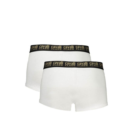Cavalli Class White Cotton Men Boxer Pair - Hilstor