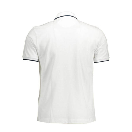 La Martina White Cotton Men Polo Shirt - Hilstor