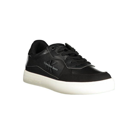 Calvin Klein Sleek Black Sports Sneakers with Contrast Details - Hilstor