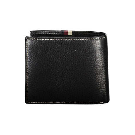 Tommy Hilfiger Black Leather Men Wallet - Hilstor