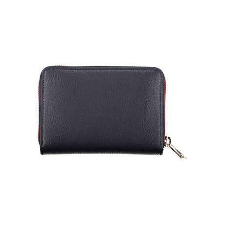 Tommy Hilfiger Sleek Blue Multipurpose Wallet with Zip Closure - Hilstor