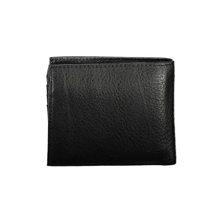Tommy Hilfiger Sleek Black Leather Wallet with Ample Storage - Hilstor