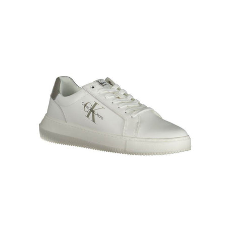 Calvin Klein White Leather Men Sneaker - Hilstor