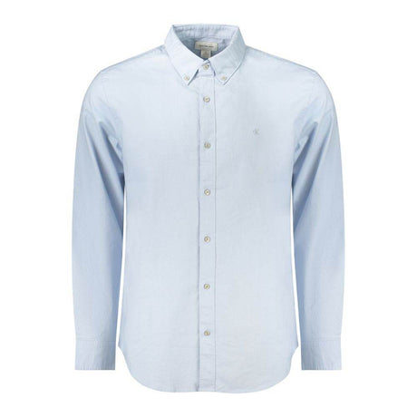 Calvin Klein Light Blue Cotton Men Shirt - Hilstor