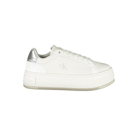 Calvin Klein White Leather Women Sneaker - Hilstor