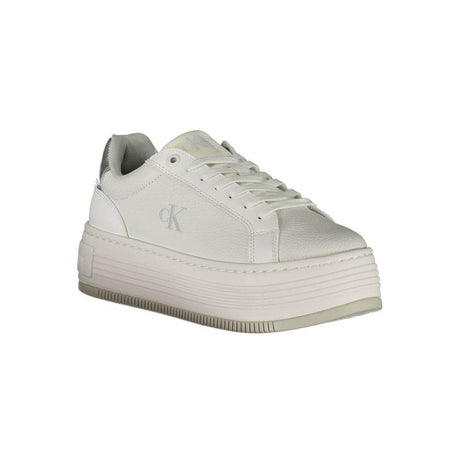 Calvin Klein White Leather Women Sneaker - Hilstor