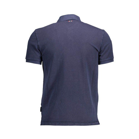 Napapijri Blue Cotton Men Polo Shirt - Hilstor