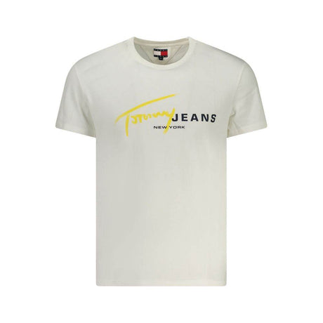 Tommy Hilfiger White Cotton Men T-Shirt - Hilstor