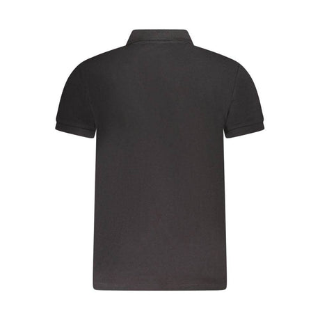 Cavalli Class Black Cotton Men Polo Shirt - Hilstor