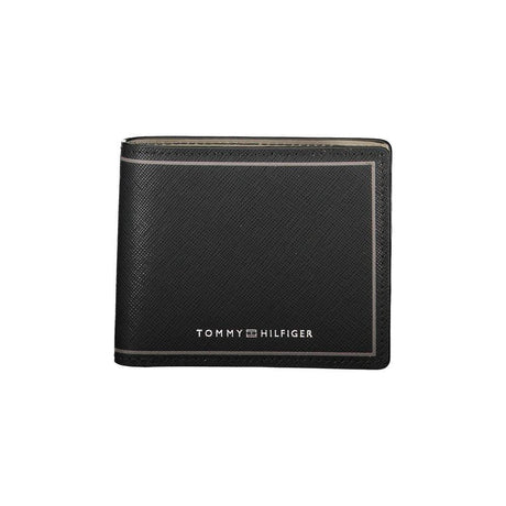 Tommy Hilfiger Black Leather Double Card Wallet - Hilstor