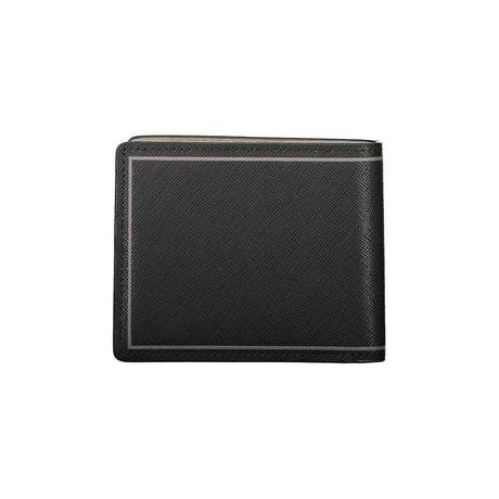 Tommy Hilfiger Black Leather Double Card Wallet - Hilstor