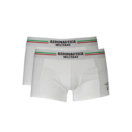Aeronautica Militare White Cotton Men Boxer - Hilstor