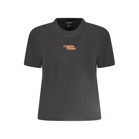 Calvin Klein Black Cotton Women T-Shirt - Hilstor