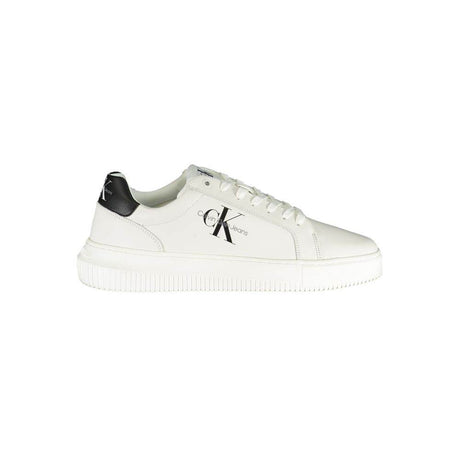 Calvin Klein Sophisticated White Lace-Up Sneakers - Hilstor