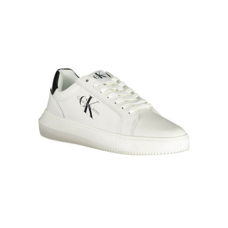 Calvin Klein Sophisticated White Lace-Up Sneakers - Hilstor