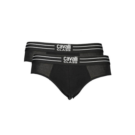 Cavalli Class Black Cotton Men Underwear - Hilstor