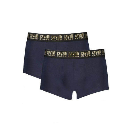 Cavalli Class Blue Cotton Men Boxer - Hilstor