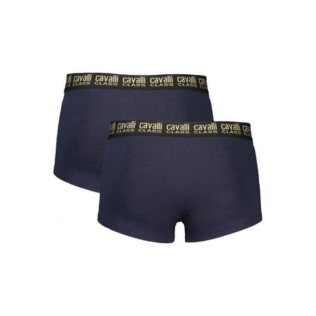 Cavalli Class Blue Cotton Men Boxer - Hilstor
