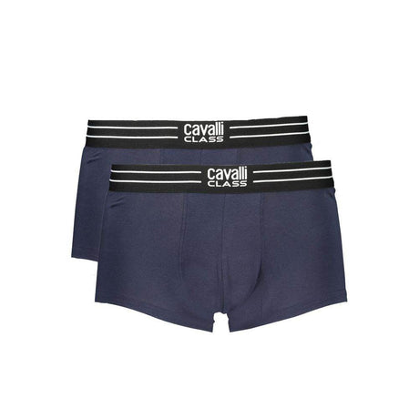 Cavalli Class Blue Cotton Men Boxer - Hilstor