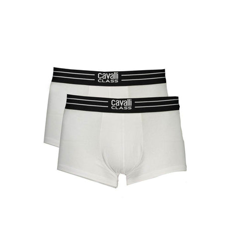 Cavalli Class White Cotton Men Boxer - Hilstor