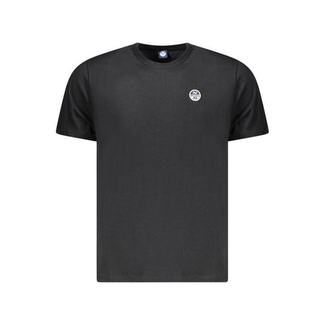 North Sails Black Cotton Men T-Shirt - Hilstor