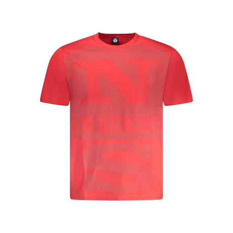 North Sails Red Cotton Men T-Shirt - Hilstor