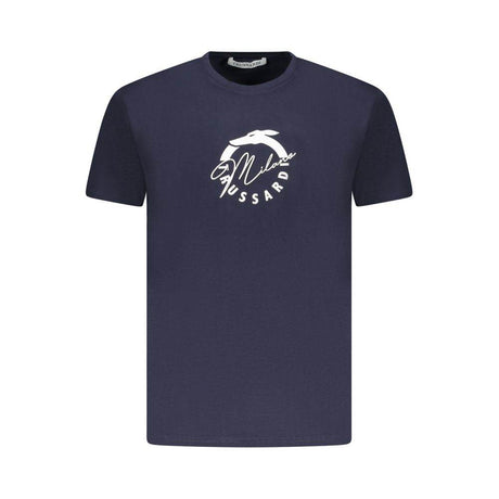 Trussardi Blue Cotton Men T-Shirt - Hilstor