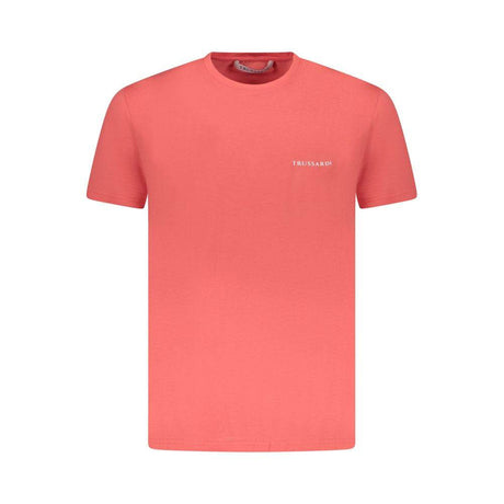 Trussardi Pink Cotton Men T-Shirt - Hilstor