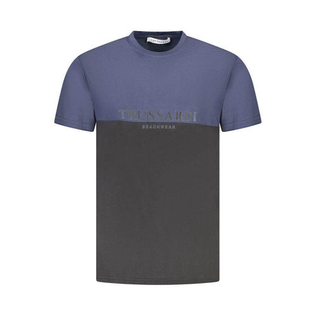 Trussardi Blue Cotton Men T-Shirt - Hilstor