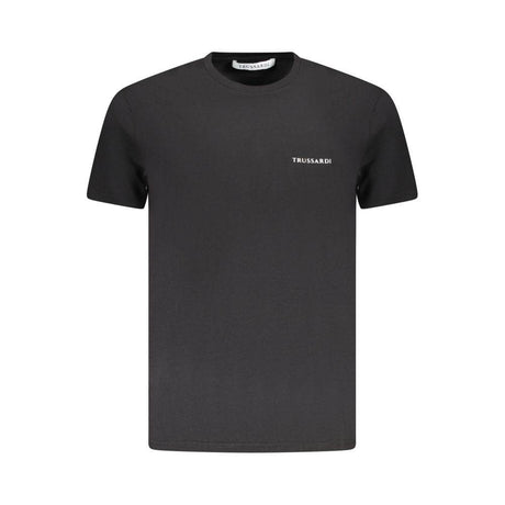 Trussardi Black Cotton Men T-Shirt - Hilstor